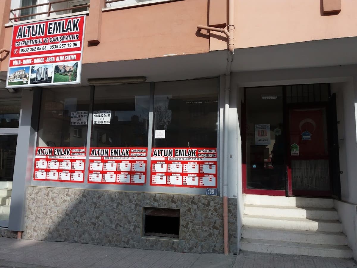 Altun Emlak ofis cephesi — Gayrimenkul ve Danışmanlık