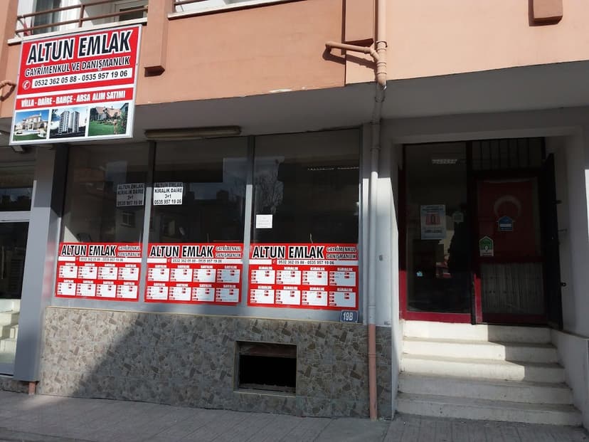 Altun Emlak ofis cephesi — Gayrimenkul ve Danışmanlık