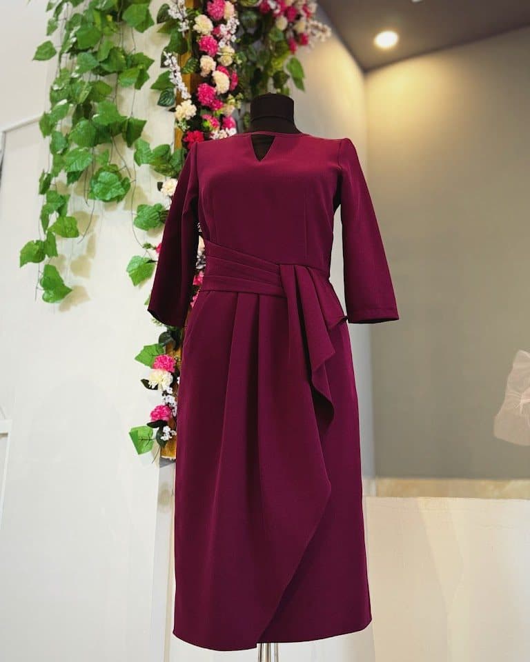 Bordo elbise