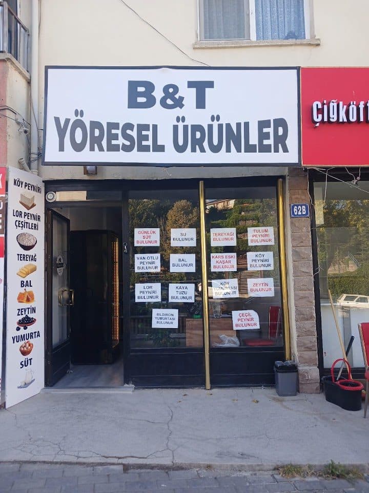 B&T Yöresel Ürünler dükkân cephesi