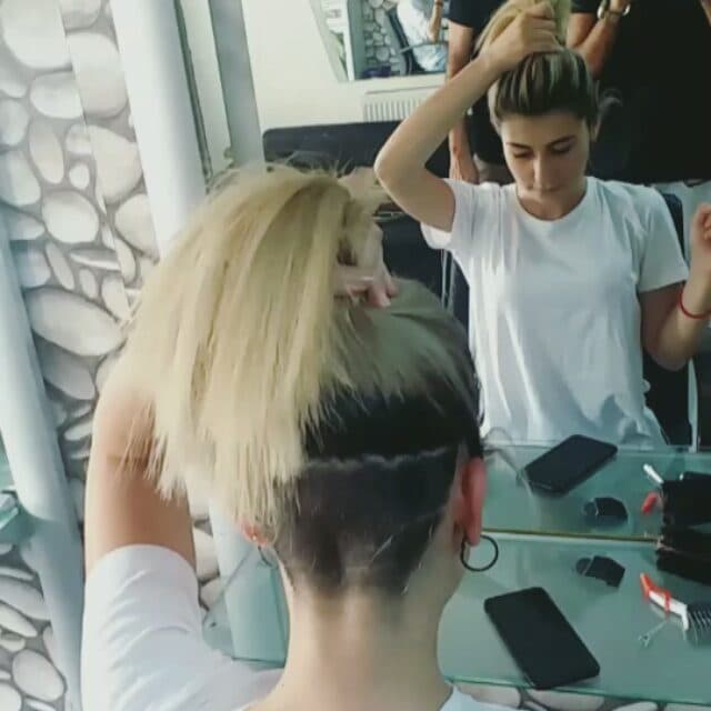 Topuz ve saç şekillendirme çalışması