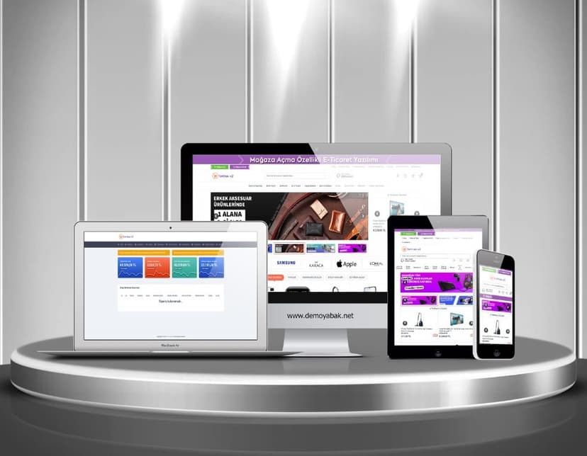Çoklu cihaz web tasarım portföyünden bir çalışma