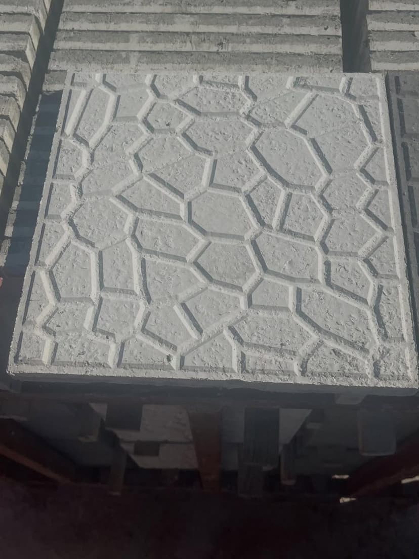 Desenli dekoratif beton karo yakın çekim