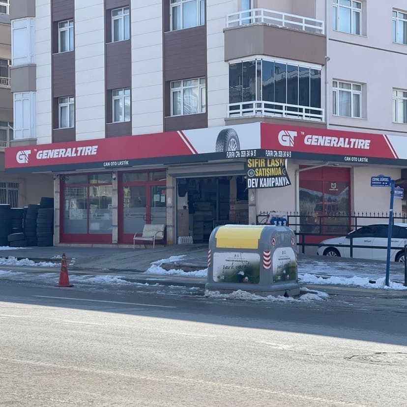 Can Oto Lastik dükkân görünümü — Cemal Gürsel Caddesi