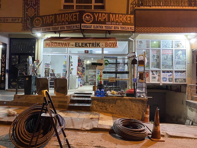 Çetin Yapı Market dükkan görünümü — Hırdavat, Elektrik, Boya