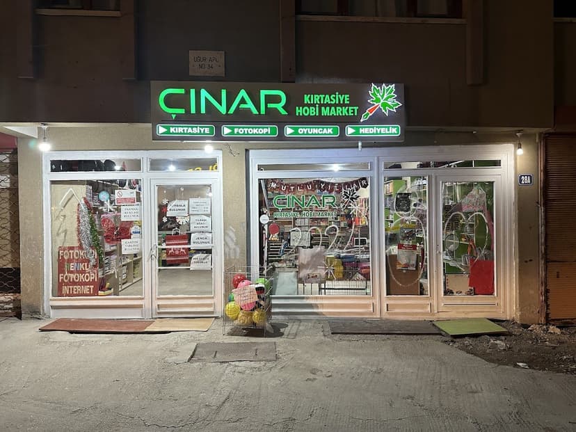 Tabela: kırtasiye, fotokopi, oyuncak, hediyelik