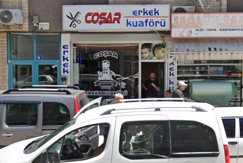 Coşar Erkek Kuaförü dükkân görünümü (Google Street View)