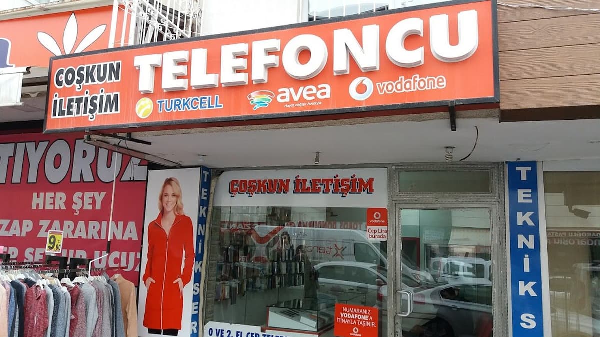 Coşkun İletişim mağaza cephesi ve tabelası