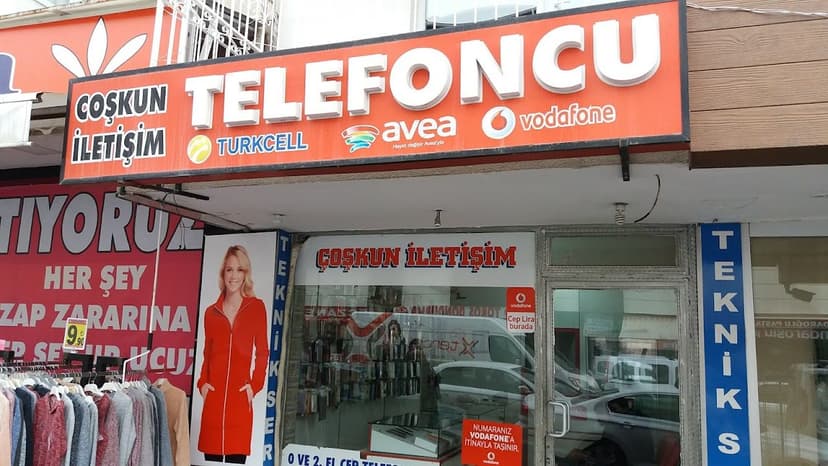 Coşkun İletişim mağaza cephesi ve tabelası