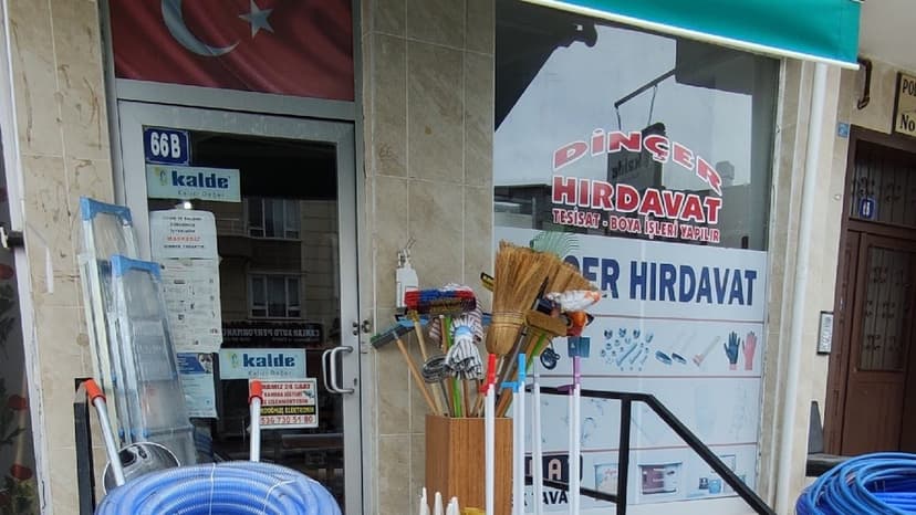 Dinçer Hırdavat dükkân cephesi (66/B) — tesisat ve boya işleri