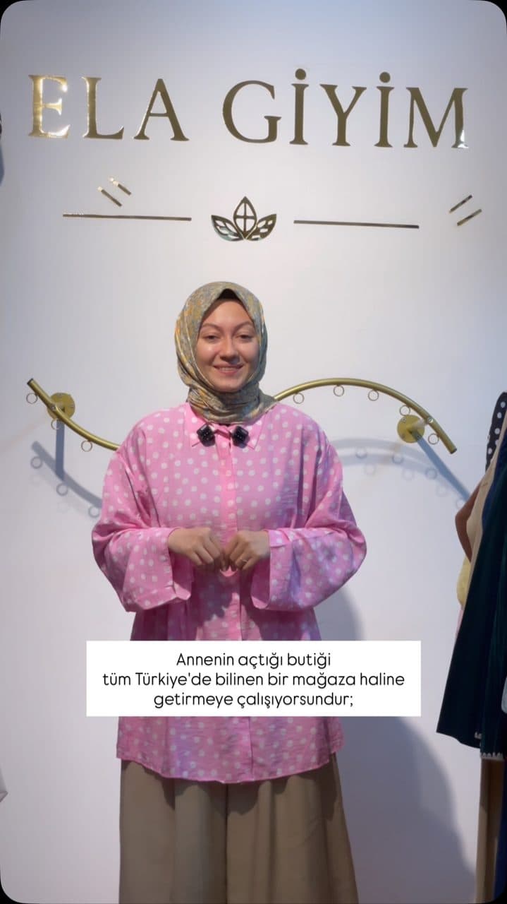 Polka desenli tunik