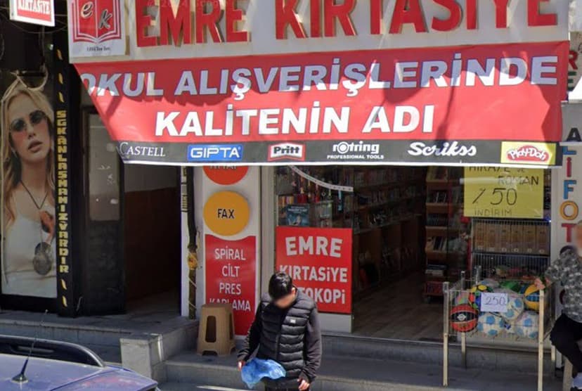Emre Kırtasiye dükkân görünümü (Google Street View)