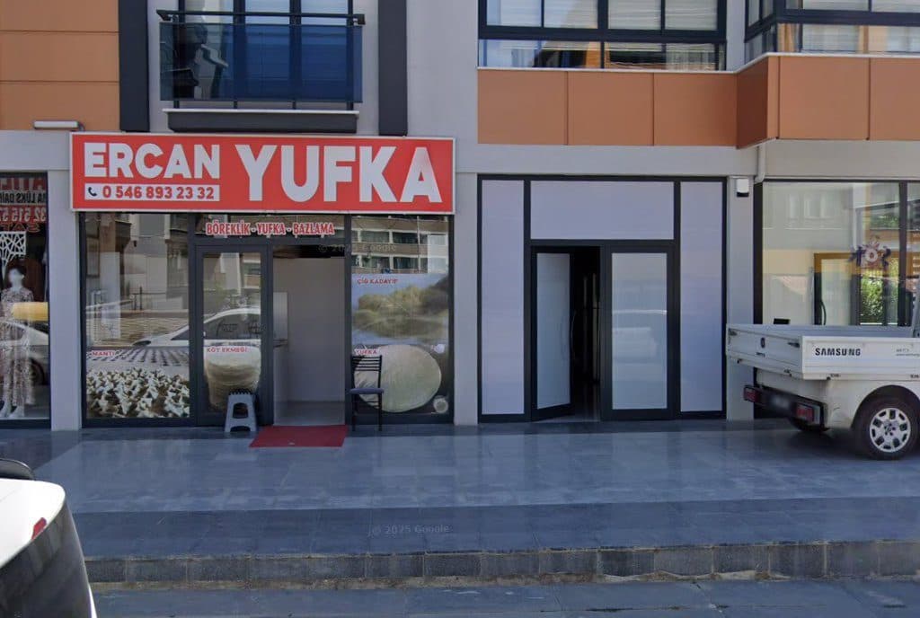Ercan Yufka dükkân görünümü (Google Street View)