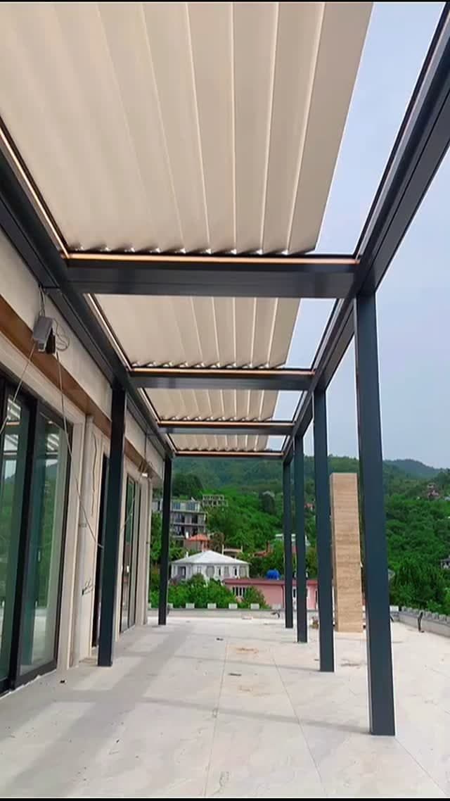 Teras üzeri alüminyum pergola sistemi