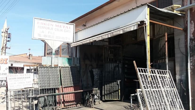 Ergin Metal dükkân ve tabela görünümü