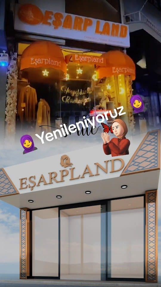 Eşarpland mağaza cephesi