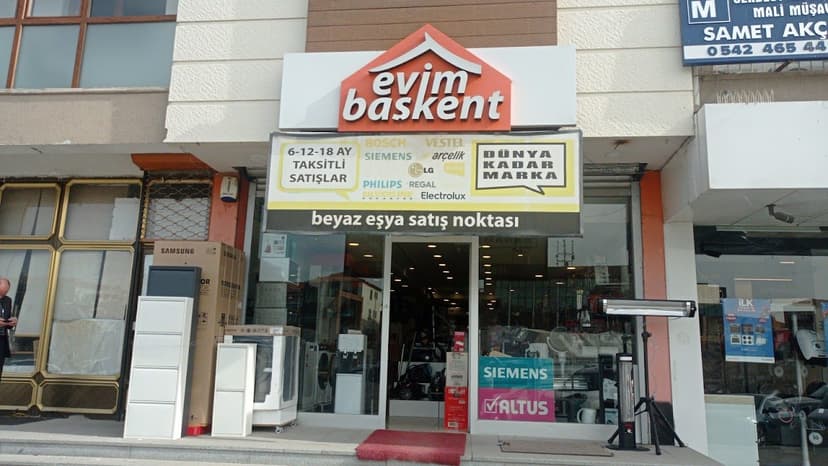 Evim Başkent Beyaz Eşya mağaza cephesi — Seğmenler, Gölbaşı