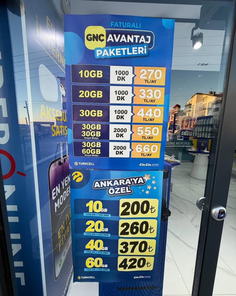 Avantajlı internet tarife paketleri panosu