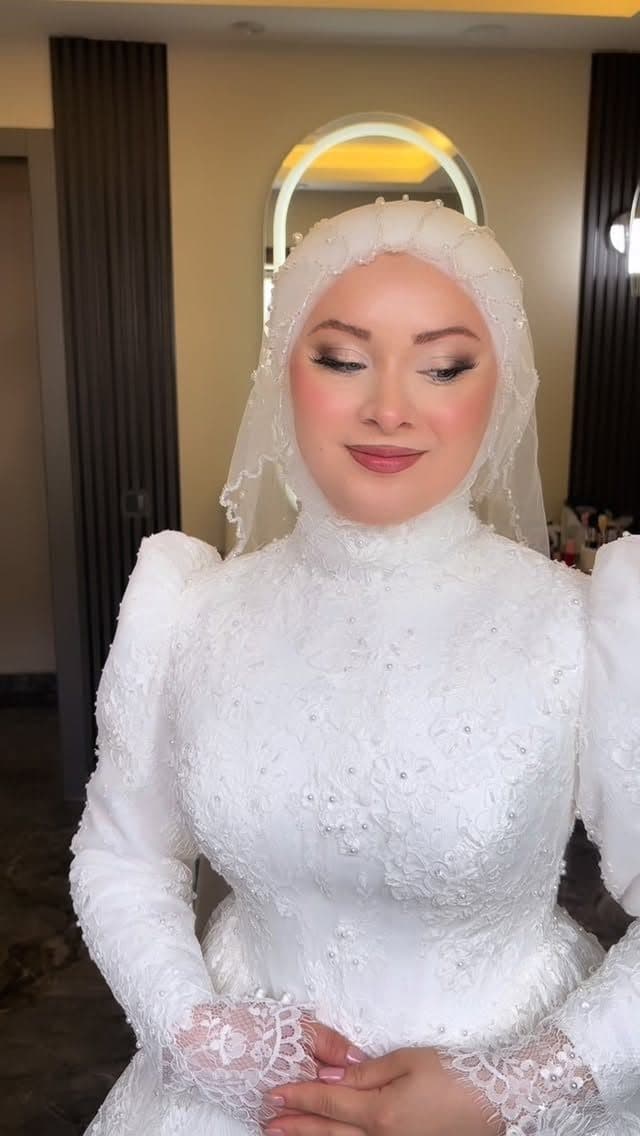 Türban tasarımı ve gelin makyajı