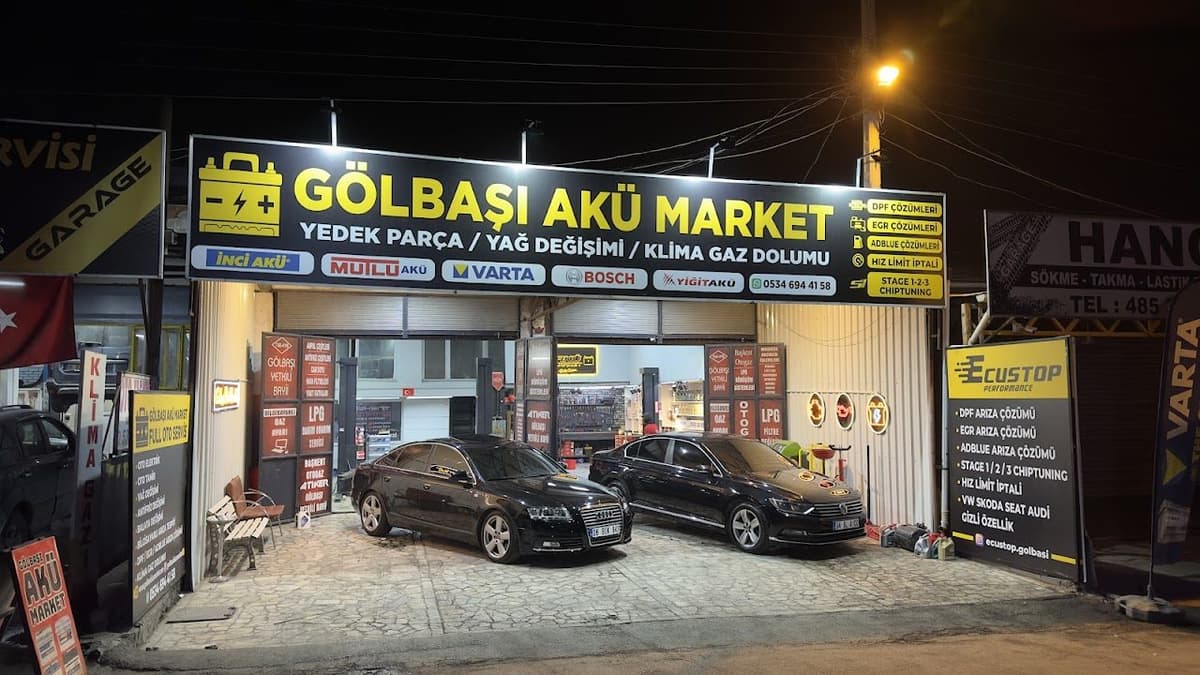 Gölbaşı Akü Market dükkân görünümü