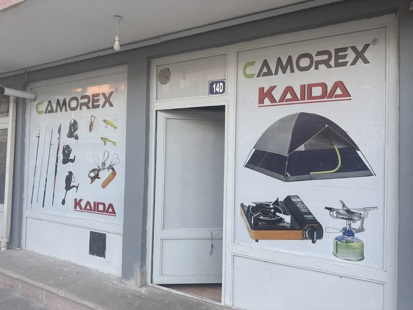 Camorex mağaza cephesi — Balıkçılık ve Kamp Malzemeleri