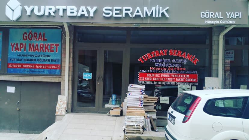 Göral Yapı Market mağaza cephesi (Yurtbay Seramik)