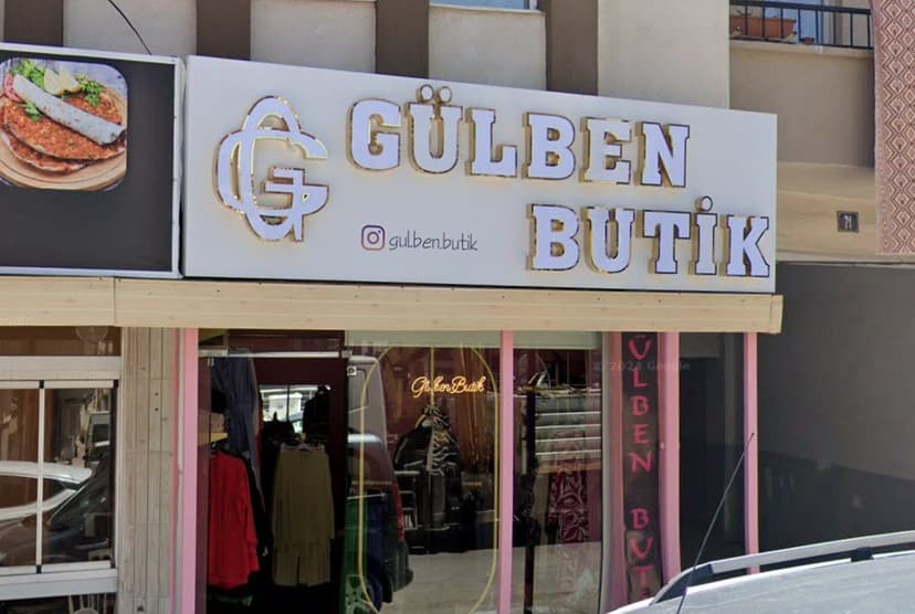 Gülben Butik tabelası (Google Street View)