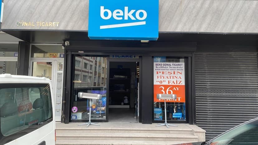 Günal Ticaret Beko mağazası dükkân cephesi