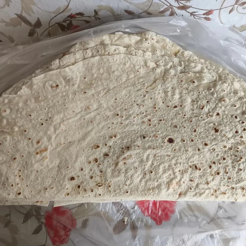 Taze pişmiş yufka yakın çekim