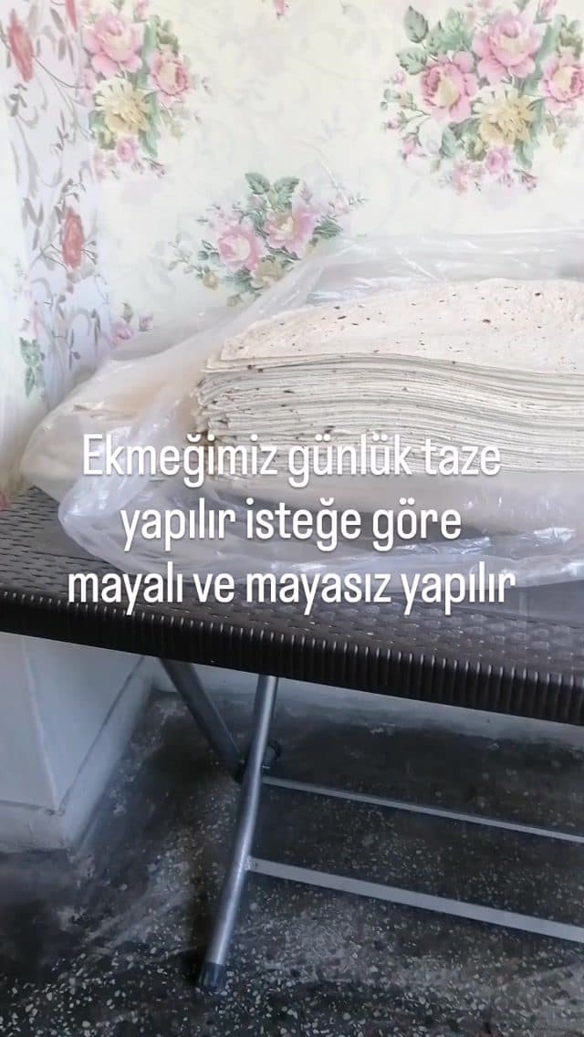 Sac üzerinde pişen yufka ve istif