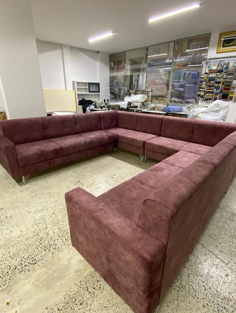 Geniş L köşe koltuk döşemesi (Instagram)