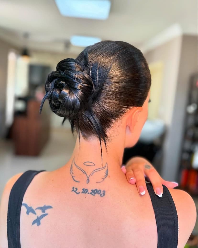 Toplu topuz saç modeli (Instagram)