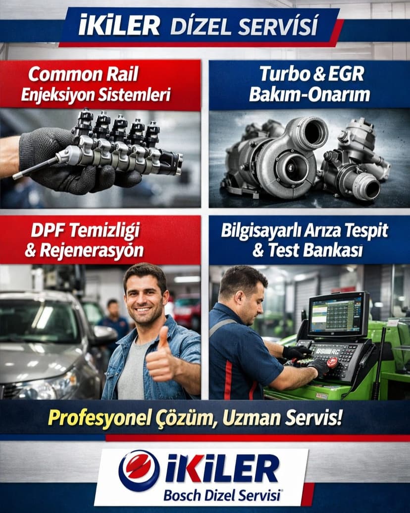Common Rail enjeksiyon, Turbo & EGR, DPF ve arıza tespit hizmetleri