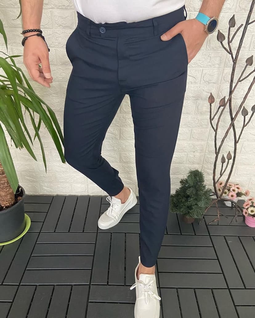 Lacivert slim kesim pantolon
