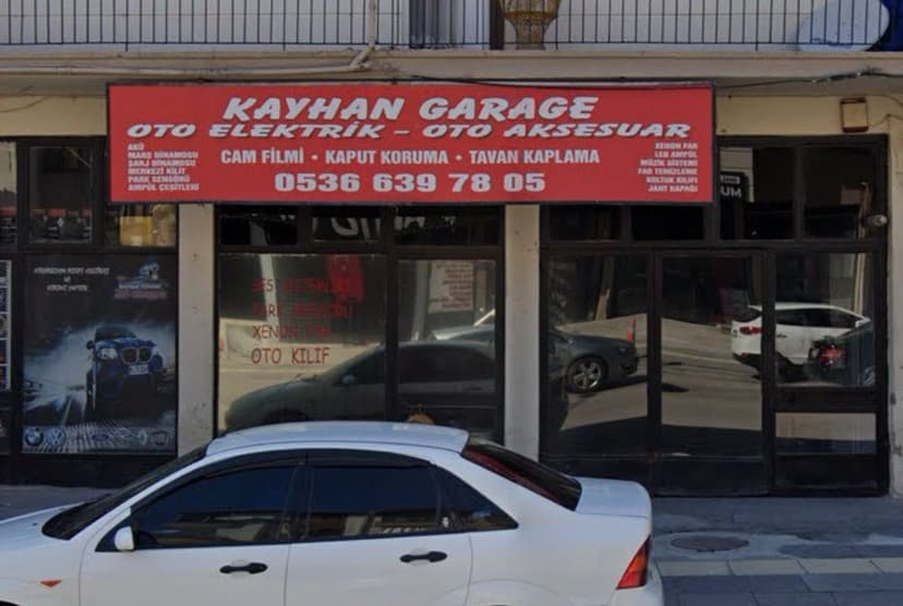 Kayhan Garage dükkân görünümü (Google Street View)