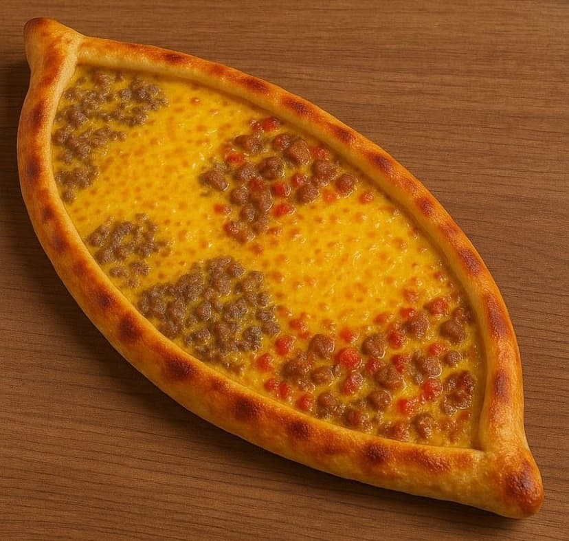 Kıymalı kaşarlı pide