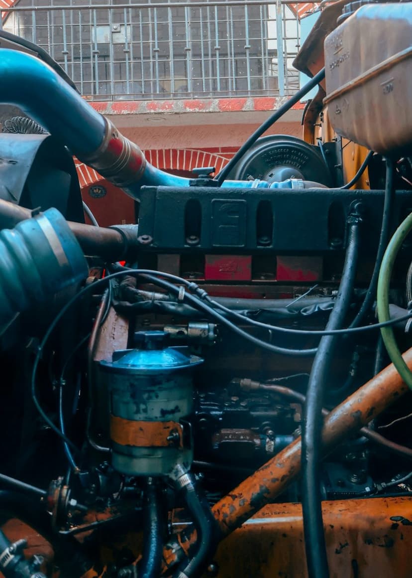 Motor ve hidrolik hortum bağlantıları (temsili görsel)