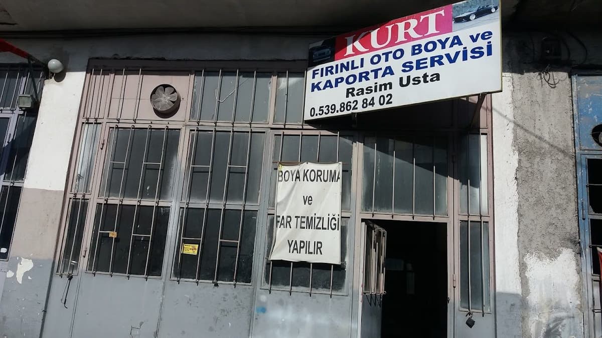 Kurt Fırınlı Oto Boya ve Kaporta Servisi tabelası (Google Maps)