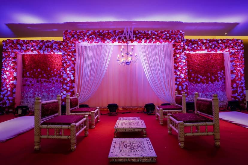 Çiçekli nikah/nişan sahnesi (temsili görsel)