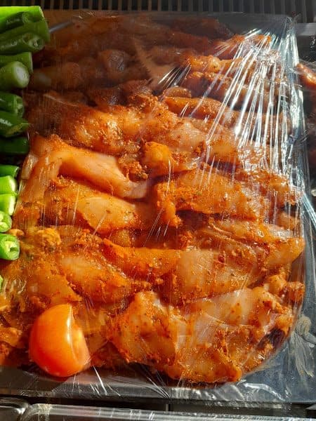 Şişte tavuk döner yakın çekim