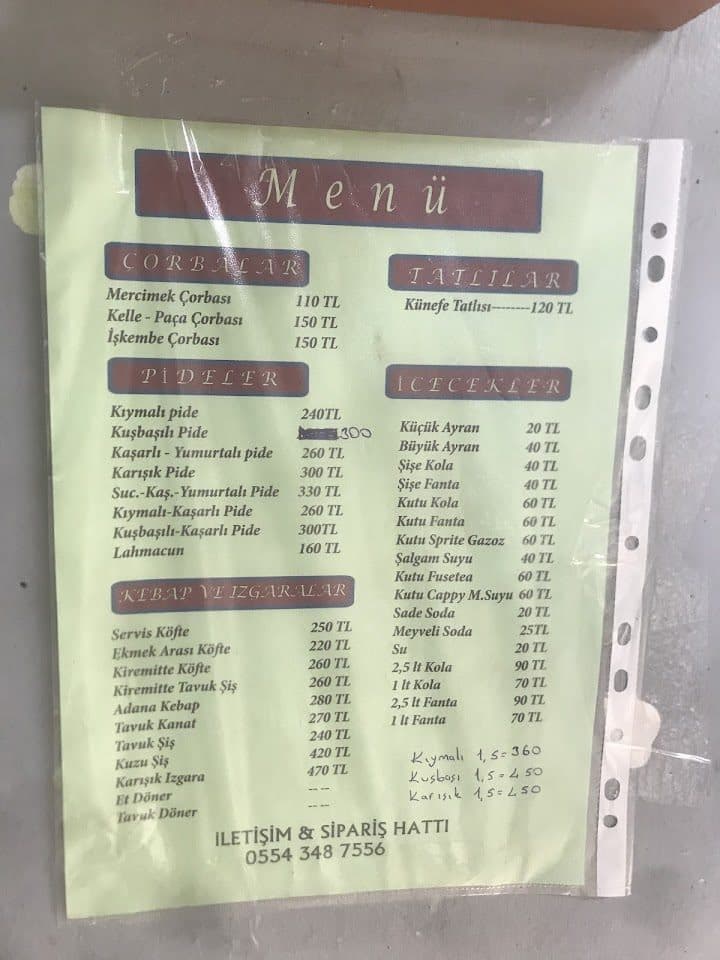 Mevlana Pide fiyat listesi