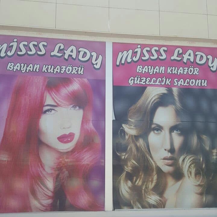 Misss Lady Bayan Kuaförü salon tabelası (Instagram)