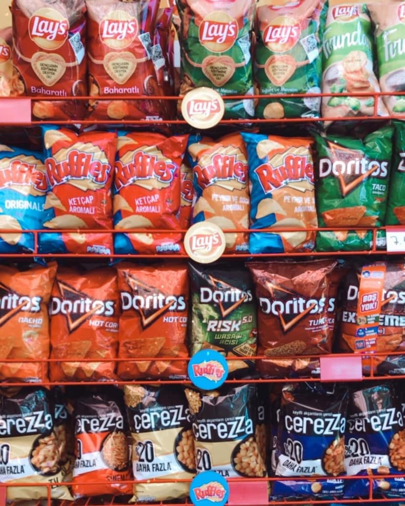 Cips ve atıştırmalık reyonu