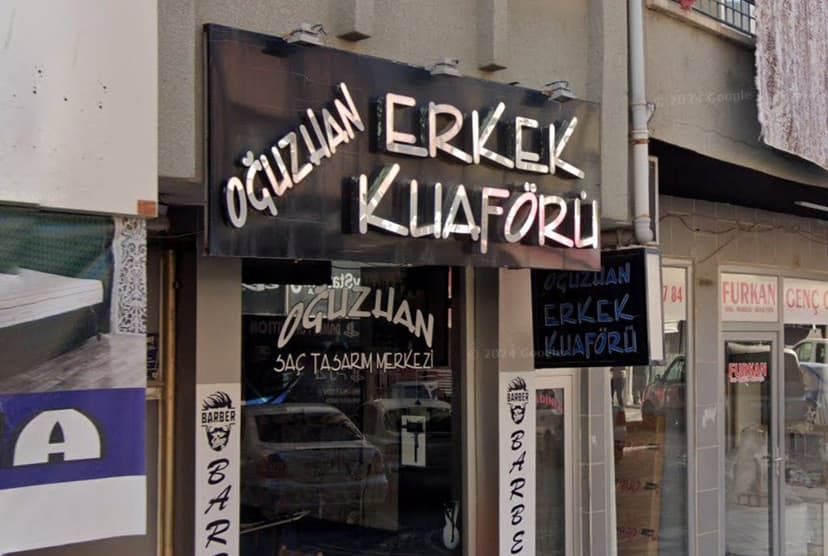 Oğuzhan Erkek Kuaförü dükkân görünümü (Google Street View)