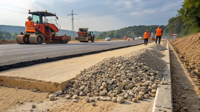 Yol yapımı ve stabilize malzeme serimi