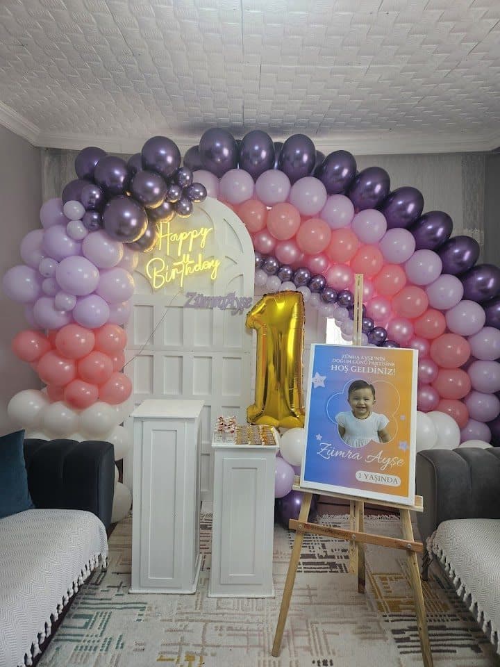 Doğum günü balon takı ve konsept süsleme