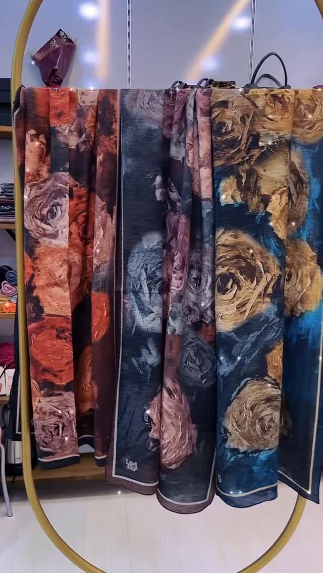 Gül desenli şal koleksiyonu