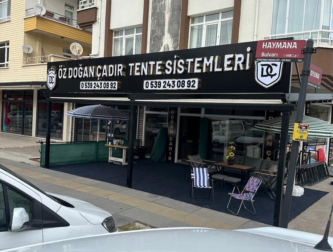 Mağaza girişi ve tente uygulaması