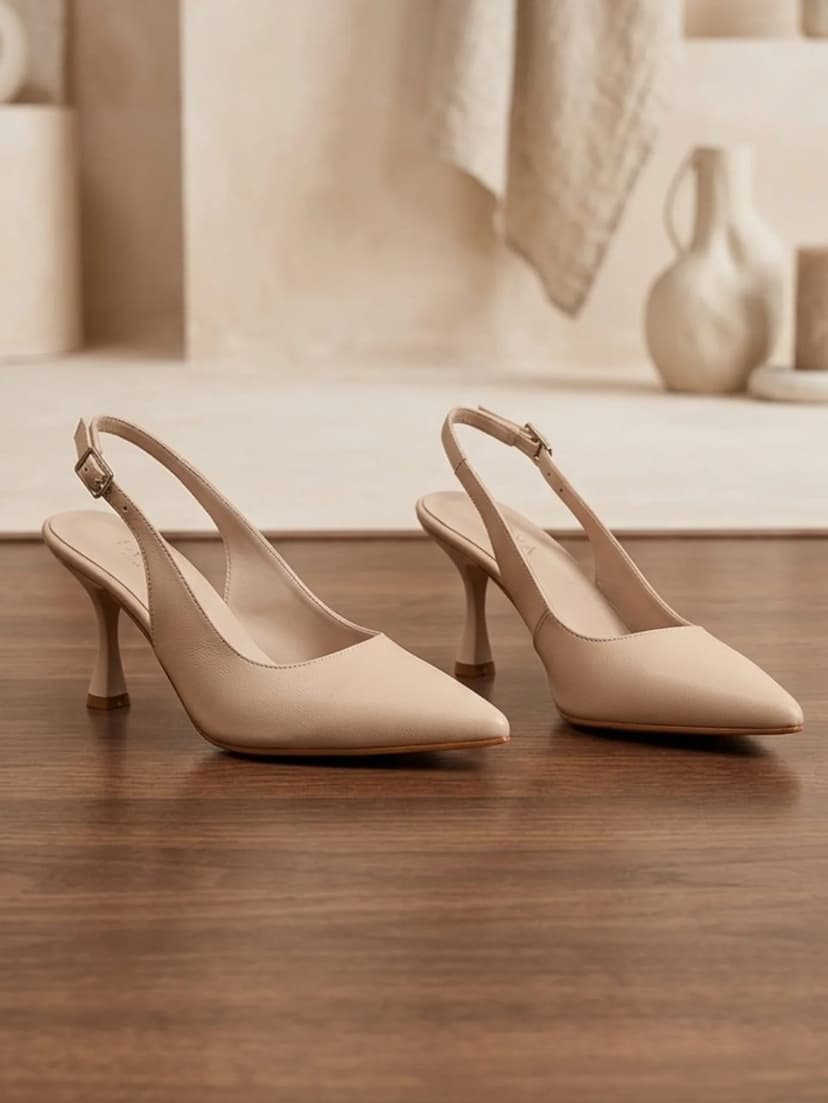 Kadın slingback topuklu ayakkabı