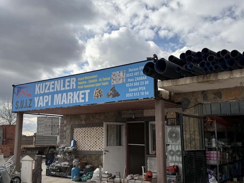 Mağaza cephesi ve ürün reyonları